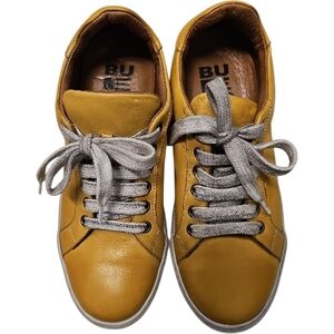Women's Bueno Mustard Yellow Distressed Sneakers